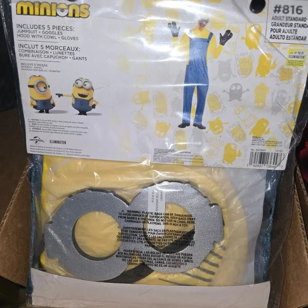 Minion Halloween Costume for Adult Men, Minions: The Rise of Gru